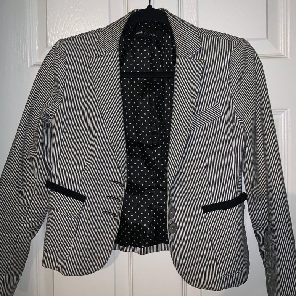 Nenette Lepore striped blazer size 2